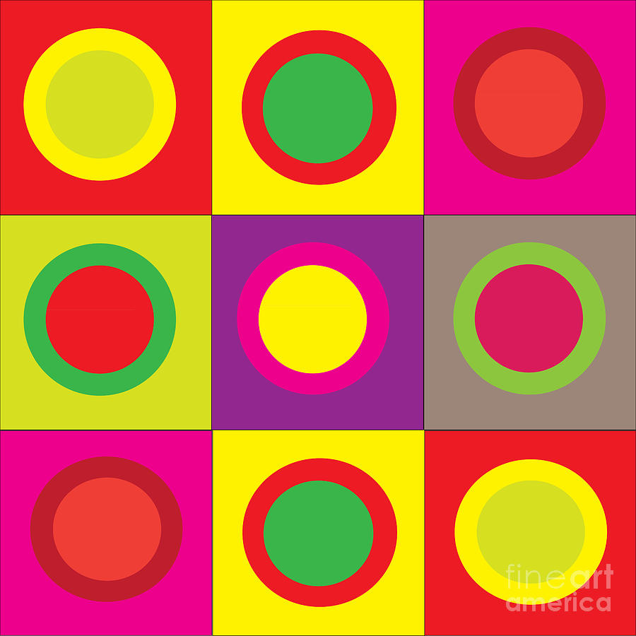 Abstract Geometric Colorful Circles Digital Art by Nisha Prabhu Fine Art America