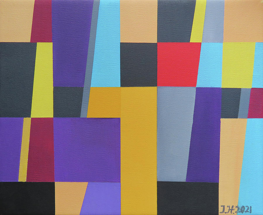 Abstract Geometric Composition 5 Painting by Johanna Hurmerinta