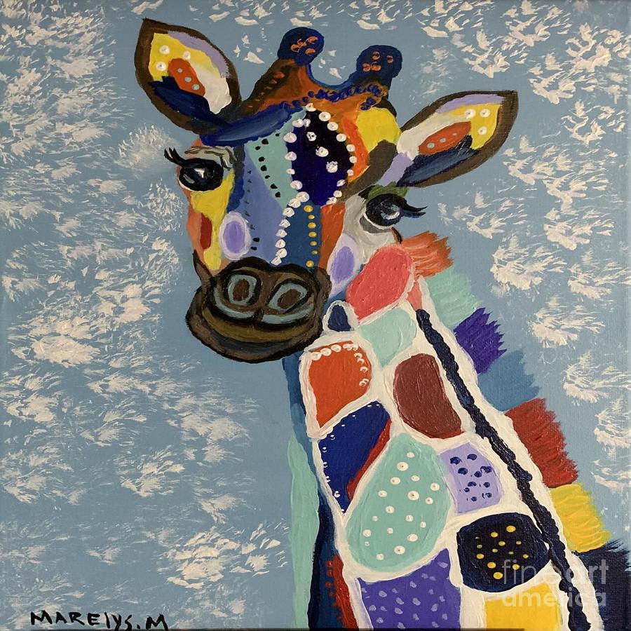 Abstract giraffe Painting by Marelys Medina - Fine Art America