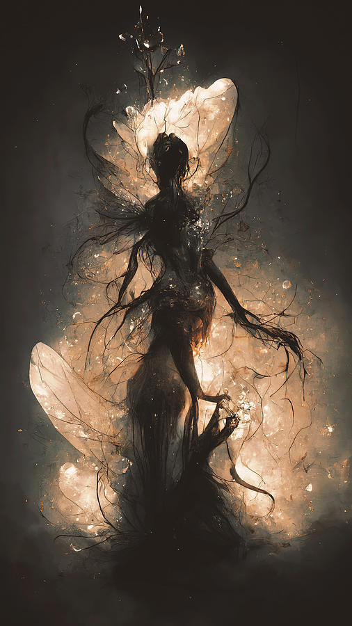 Abstract Glowing Fairy, Horror Faerie, AI Art Digital Art by Madworld ...