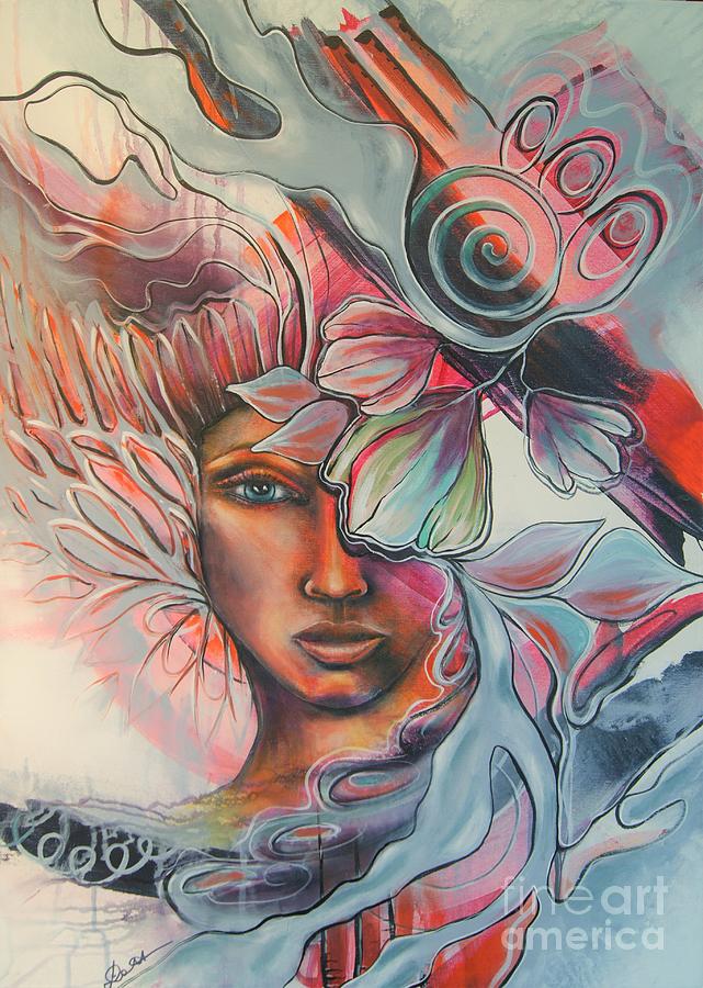 Abstract Goddess 4 Painting by Reina Cottier