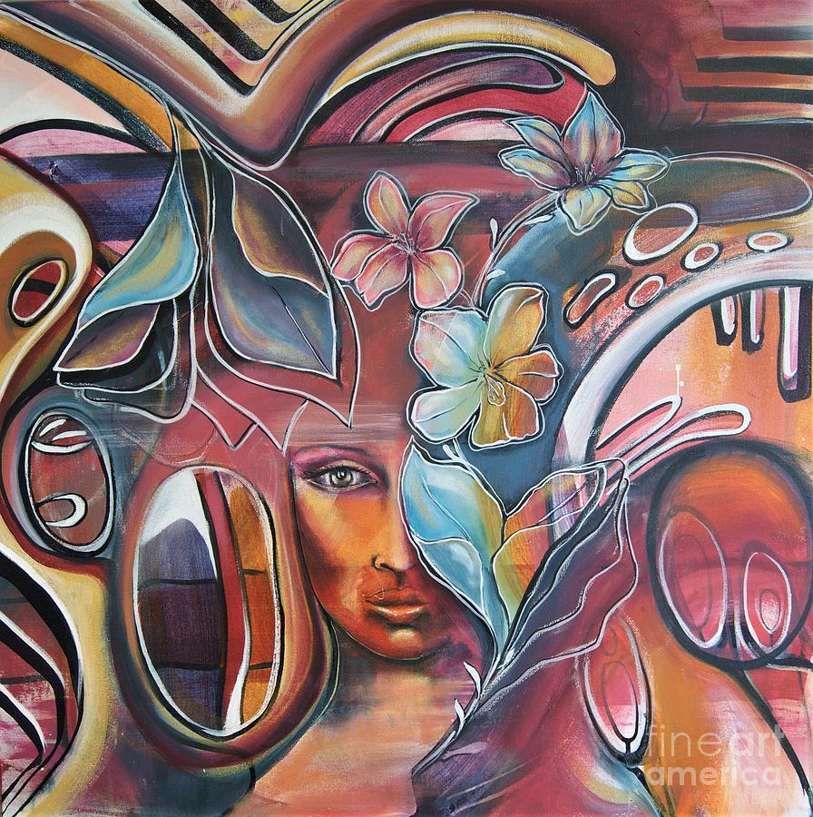 Abstract Goddess 1 Painting by Reina Cottier