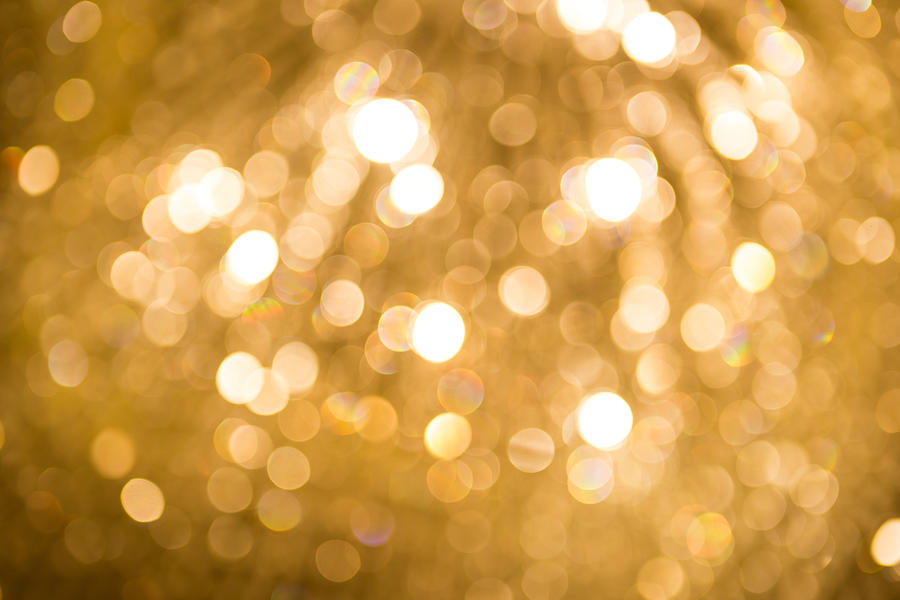 Abstract golden light bokeh background Photograph by TommyTang