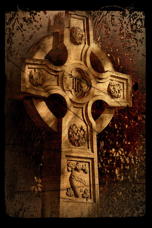 Abstract Gravestone Cross Photograph by Michelle Liebenberg