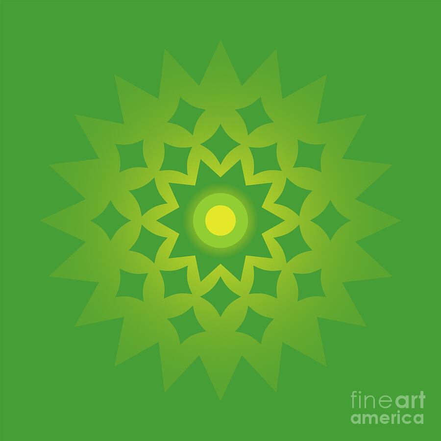 Green star pattern Digital Art by Vanessa D -