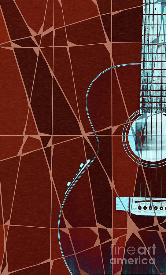 Music Photograph - Abstract Guitar by Edward Fielding