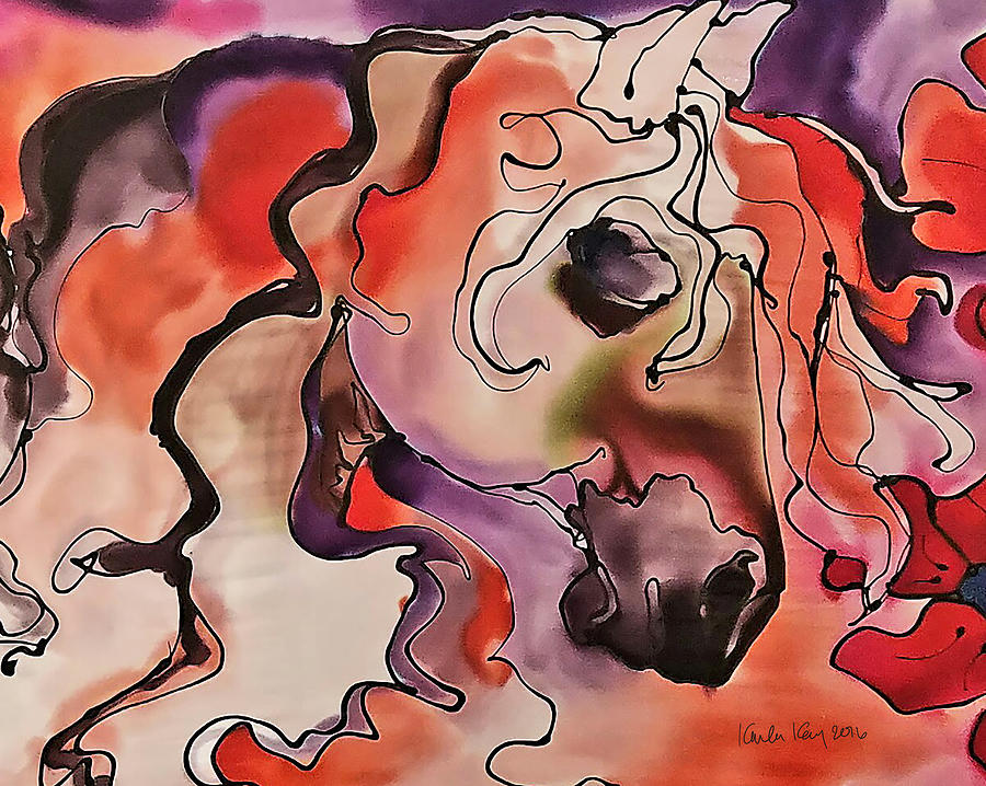 Abstract horse Painting by Karla Kay Benjamin