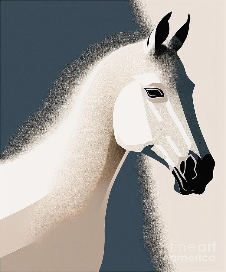 Abstract Horse Portrait - 6 Digital Art by Philip Preston
