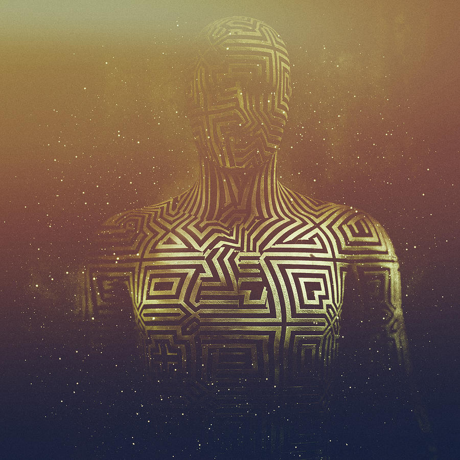 Abstract humanoid shape, cyborg, avatar Photograph by Gremlin