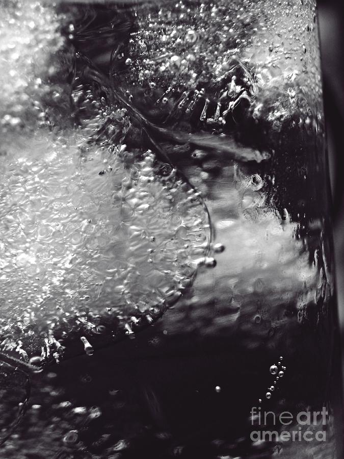 Abstract Ice 45 grayscale   Photograph by Sarah Loft