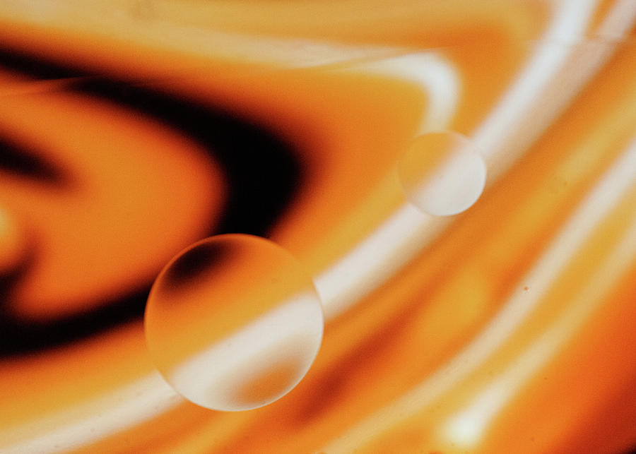 Abstract in Orange, White, and Black 1 Photograph by Amelia Pearn