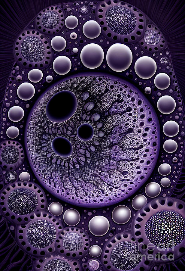 Abstract in purple 2 Mixed Media by Binka Kirova