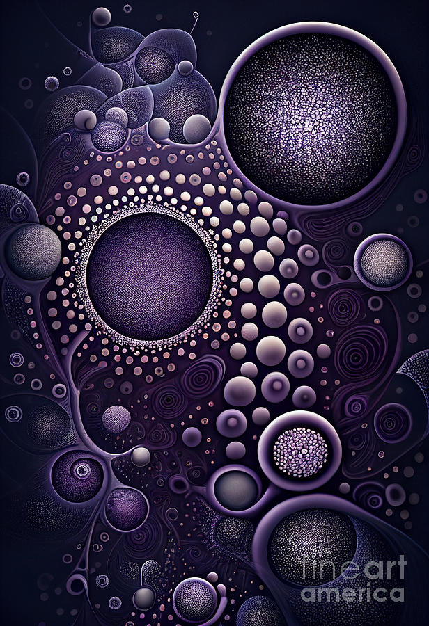 Abstract in purple Mixed Media by Binka Kirova