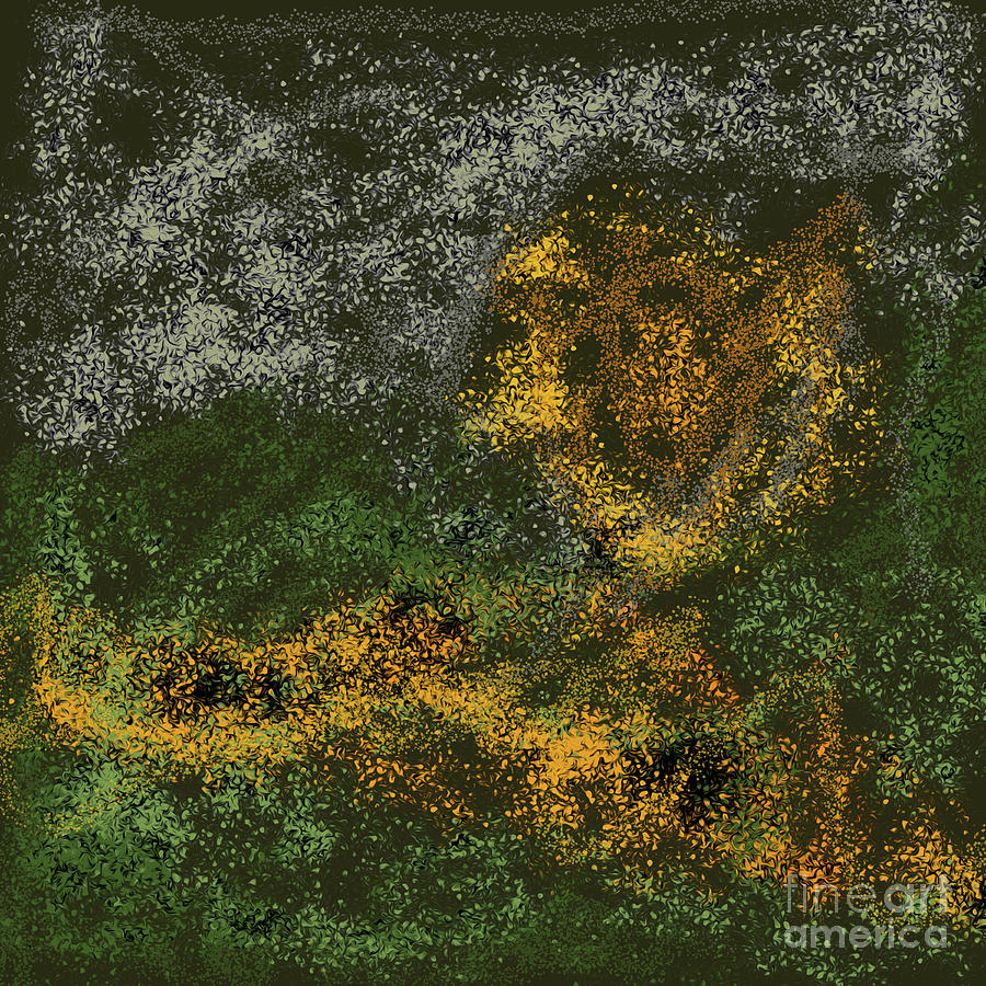 Abstract in yellows and greens Digital Art by Bentley Davis
