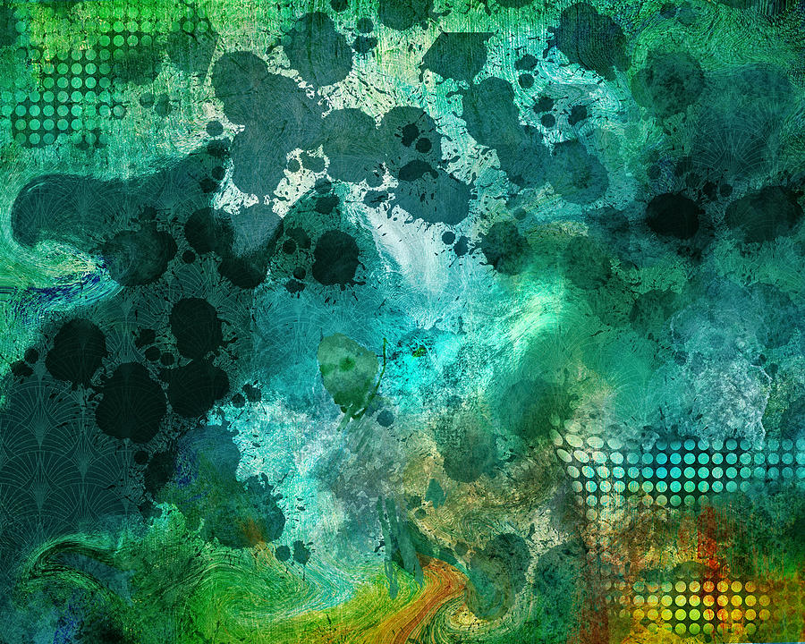Abstract Ink and Dots Digital Art by Sandra Selle Rodriguez