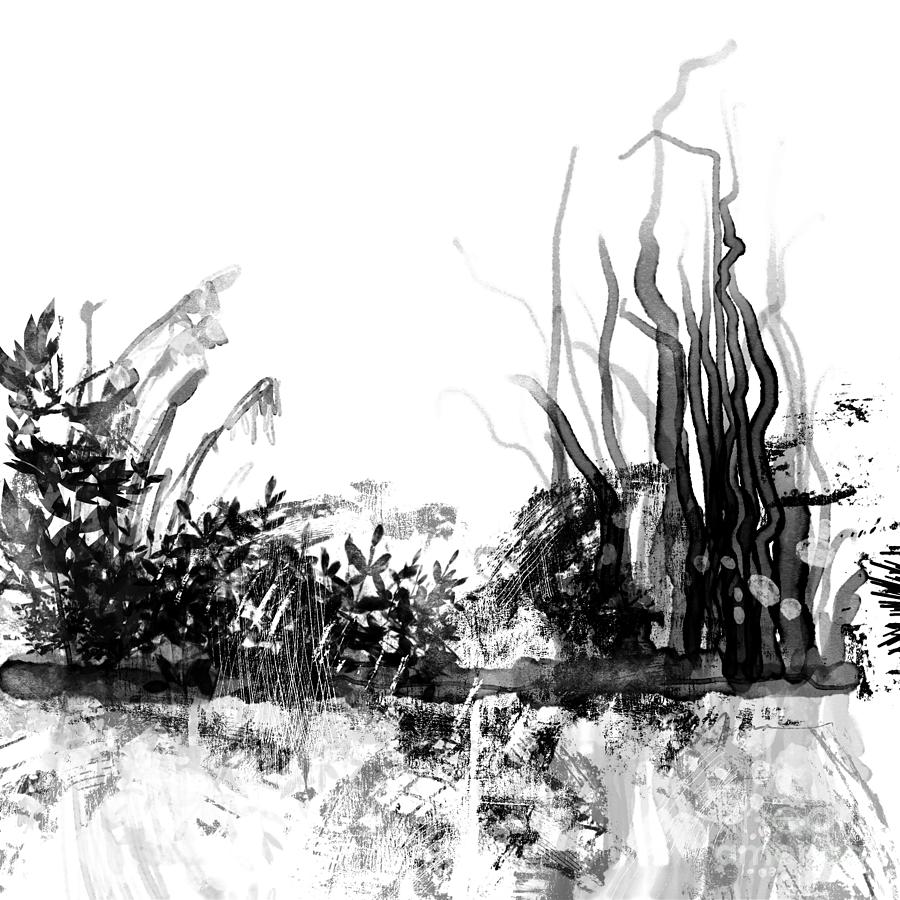 Abstract Ink Foliage Digital Art by Patricia Awapara