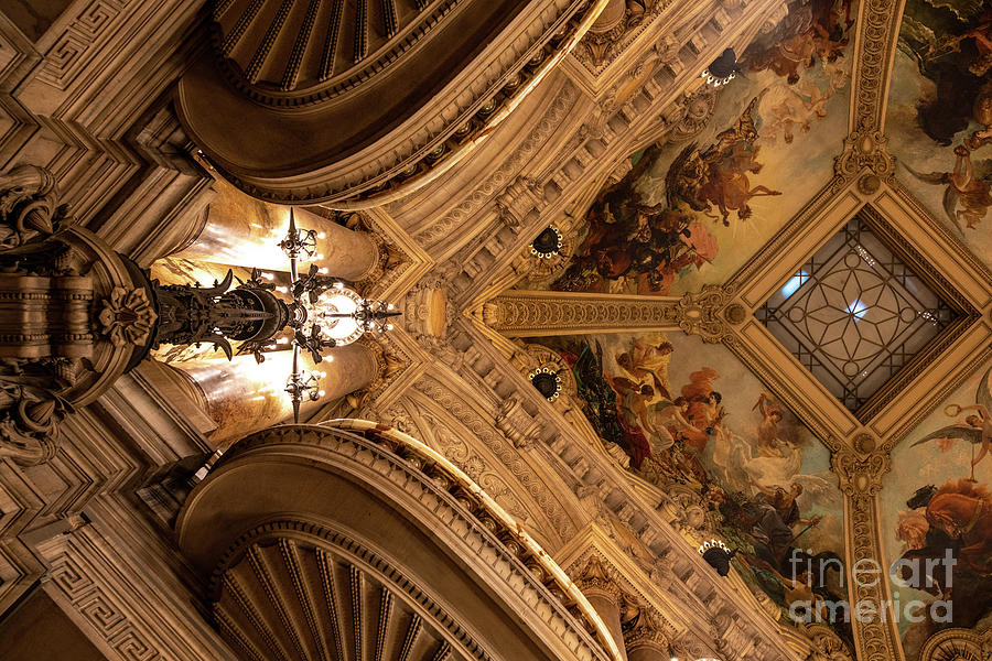 Abstract Interior Paris Opera House Photograph
