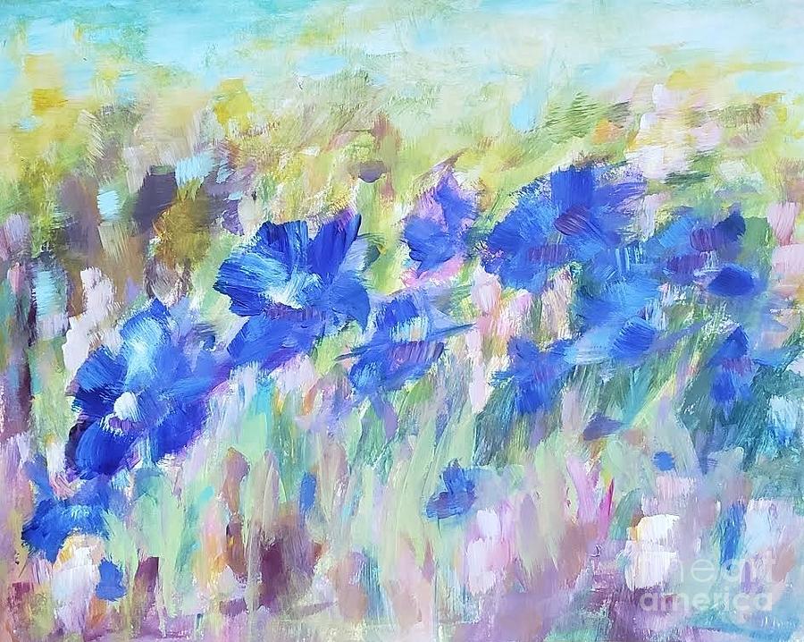 Abstract irises Painting by Olga Malamud-Pavlovich - Fine Art America