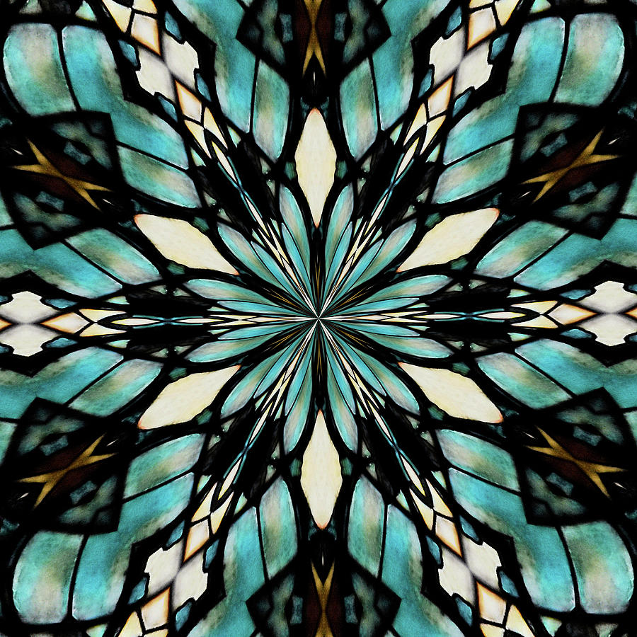 Abstract Kaleidoscope Stained Glass Photograph by Kathy K McClellan