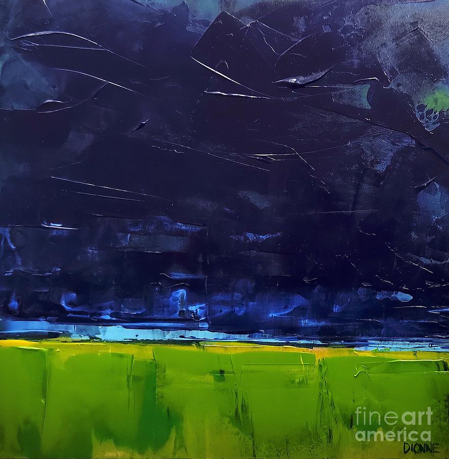Blue Abstract Land 4 Painting by Lisa Dionne