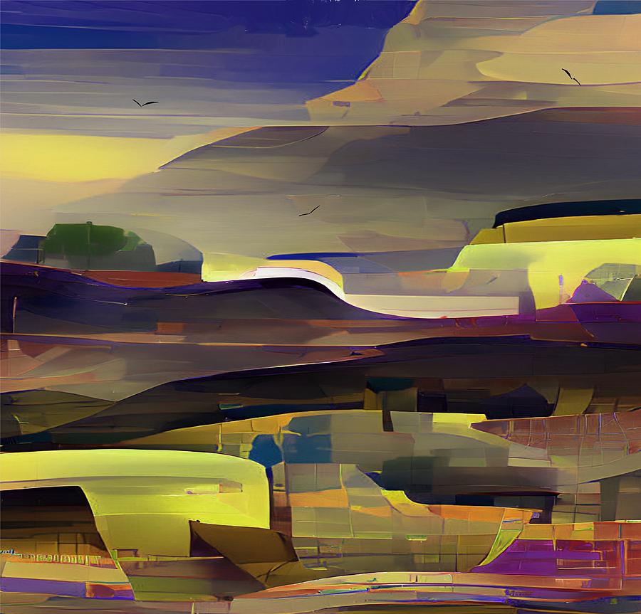 Abstract Landscape 0622 Digital Art by David Lane