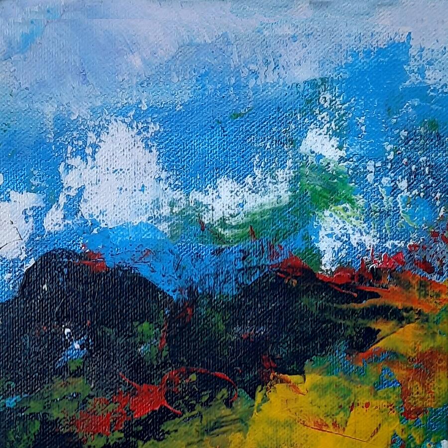 Abstract Landscape Painting by Asha Sudhaker Shenoy