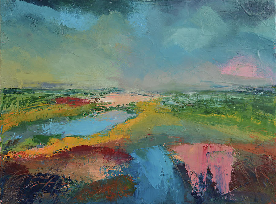 Abstract Landscape Countryside Painting Painting by Peter Sazerman ...