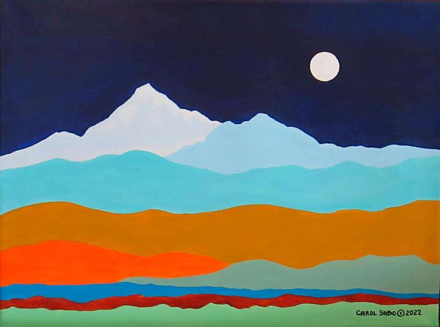 Abstract Landscape-Napal Painting by Carol Sabo
