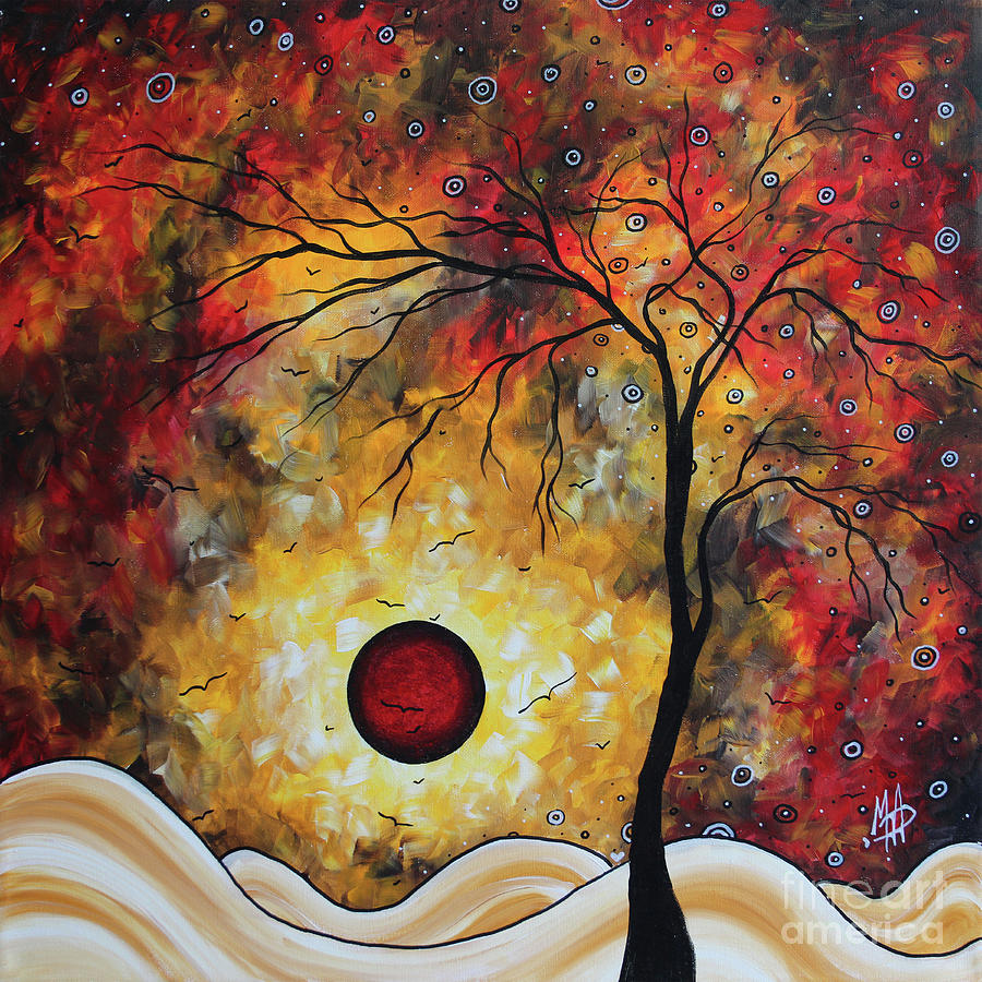 Abstract Landscape Tree Art Original Sun Painting Megan Duncanson Painting by Megan Aroon