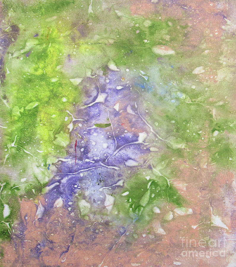 Abstract Leaves and Flowers Painting by Sandy McIntire