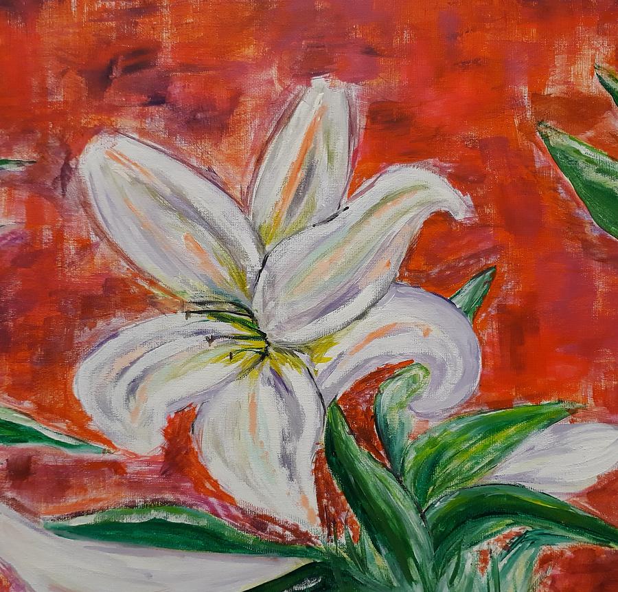 Abstract Lilly Painting by Brenda JG Mendoza | Pixels