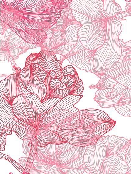 Abstract Simple Pen Flower Pattern, Flower Drawing, Flower Pattern Drawing,  Pen Drawing PNG Transparent Clipart Image and PSD File for Free Download