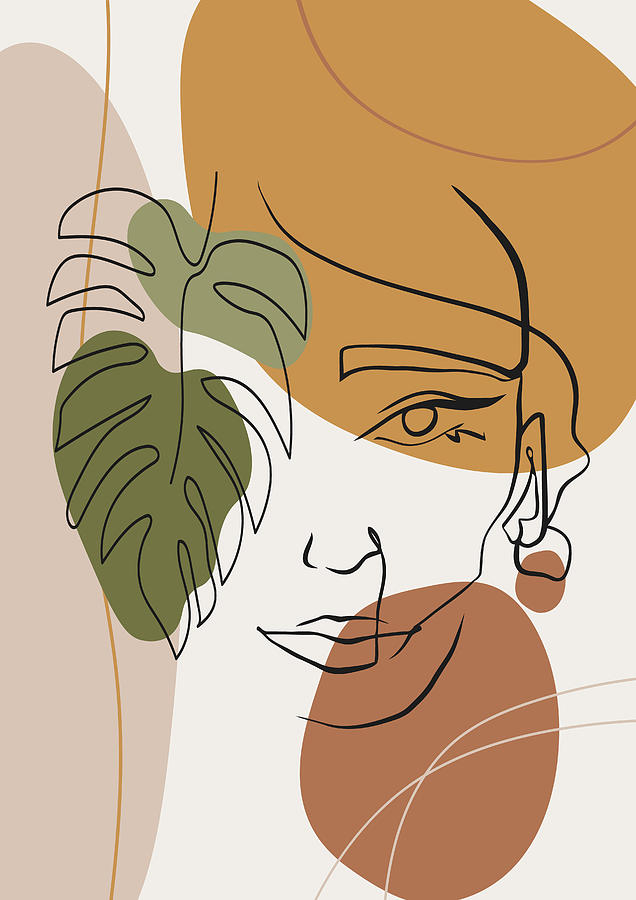 https://images.fineartamerica.com/images/artworkimages/mediumlarge/3/abstract-line-woman-face-print-monstera-leaf-portrait-art-closeup-drawing-of-woman-face-fashion-art-mounir-khalfouf.jpg