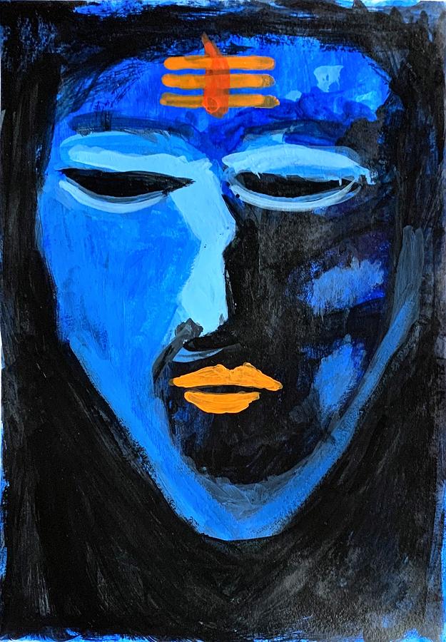 Abstract shiva Painting by Pranjal Singh