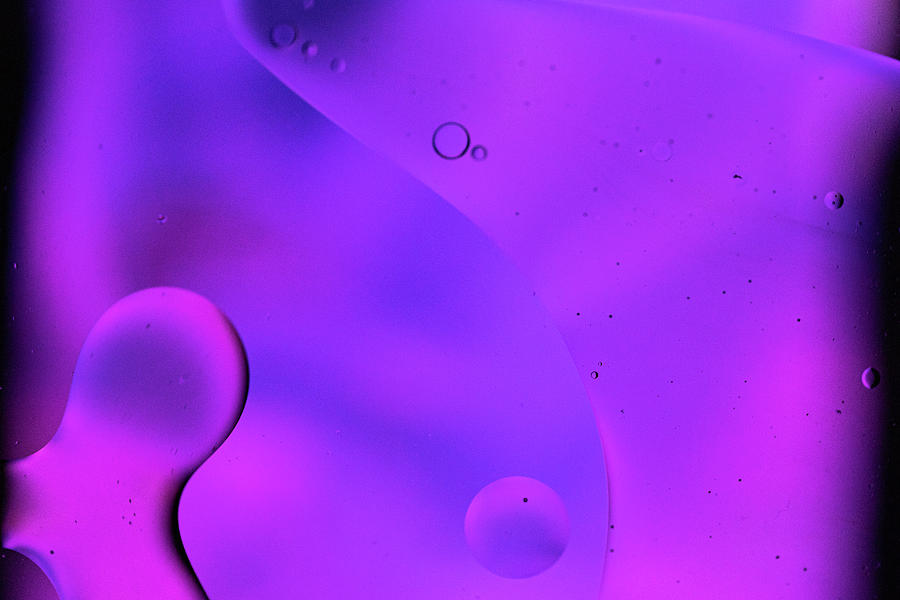 Abstract  Macro Bubbles in Violet Photograph by Amelia Pearn