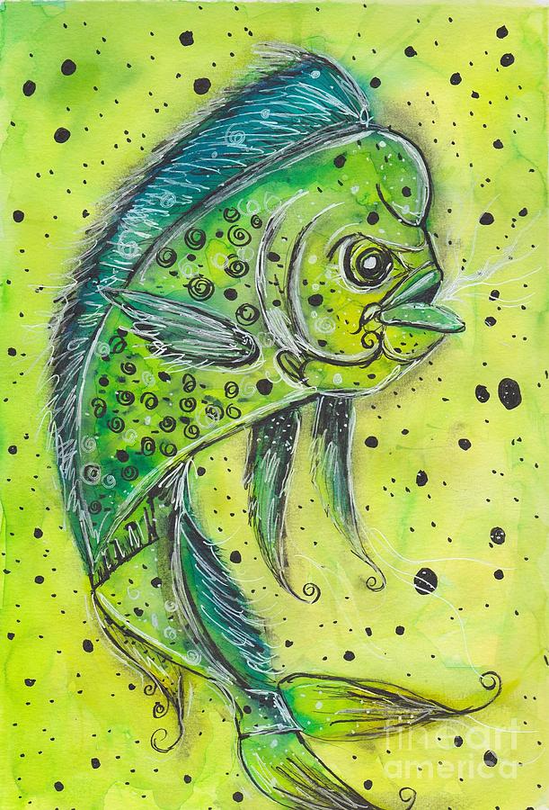 Abstract Mahi Mahi Painting by Vanessa Perugini - Fine Art America