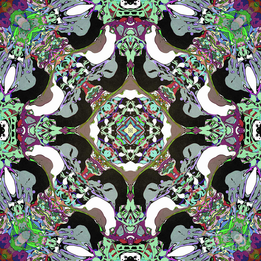Abstract Mandala Digital Art by Phil Perkins