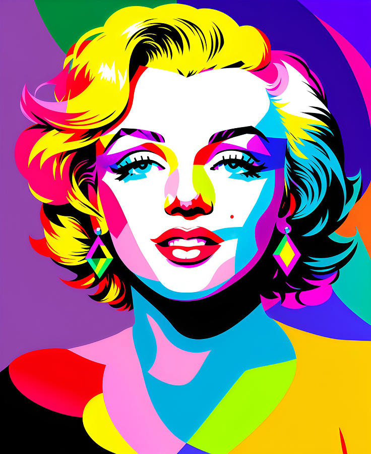 Marilyn Monroe Pop Art Digital Art by Robert Lancione - Fine Art America