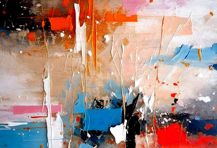 Abstract Mediterranean Harbour 02 Painting by Miki De Goodaboom Abstract Mediterranean Harbour 02 Painting by Miki De Goodaboom