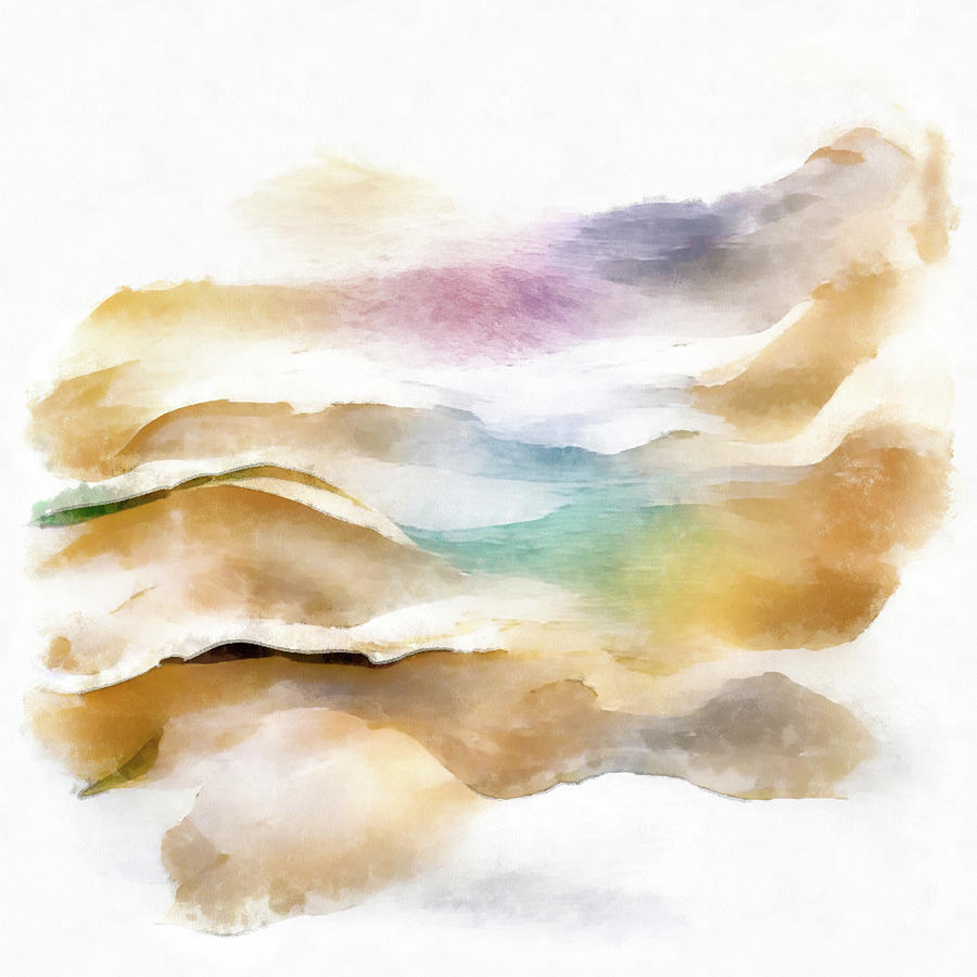 Abstract Minimalist Art 05 Watercolor Painting by Matthias Hauser