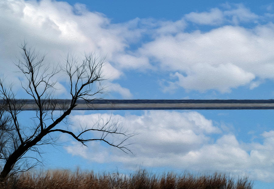 Abstract Mirror Image Landscape Photograph by Sandra Js