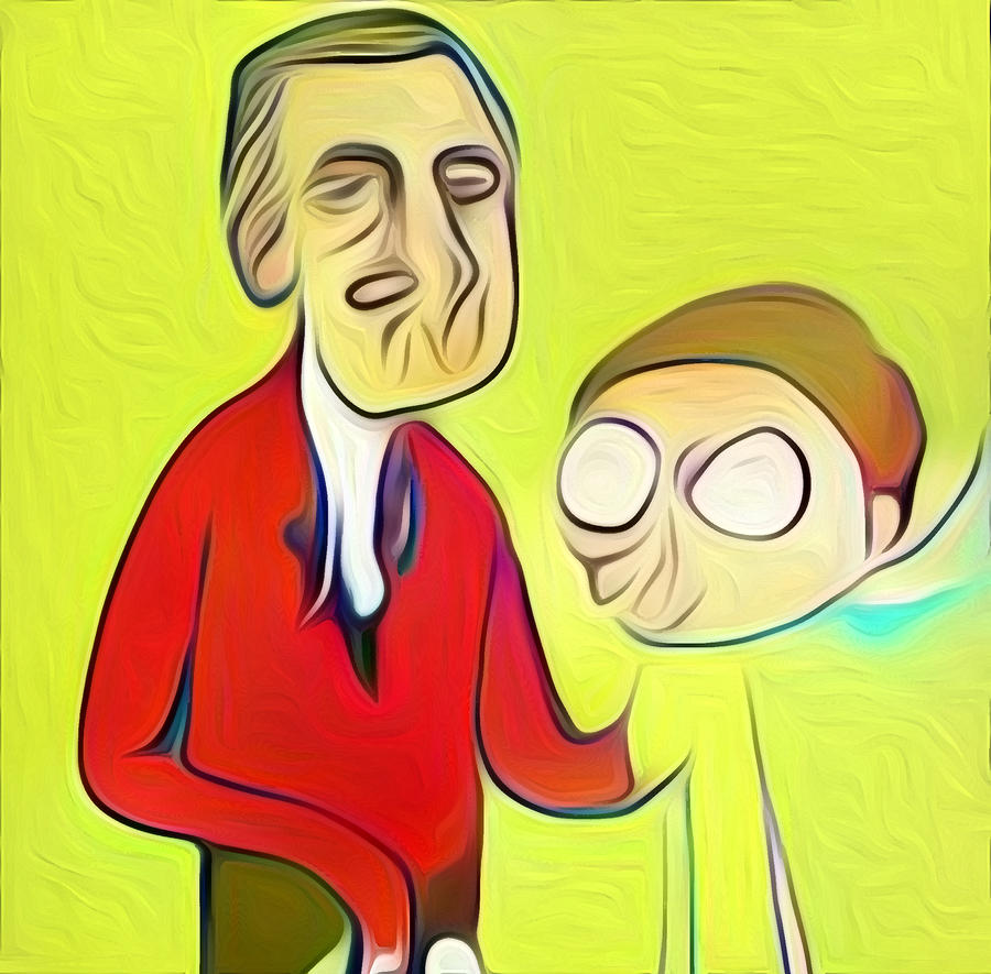 Abstract Mister Rogers 2 Digital Art by Christopher Hollon - Fine Art ...