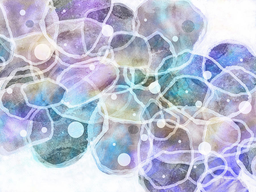 Abstract Modern Art In Lavender and Blue Digital Art by Ann Powell