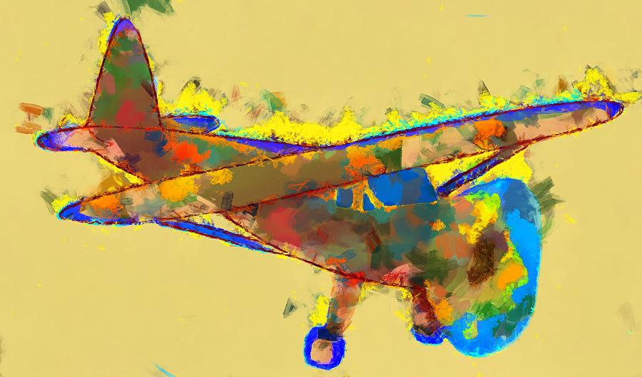 Abstract Monoplane Mixed Media by Christopher Reed