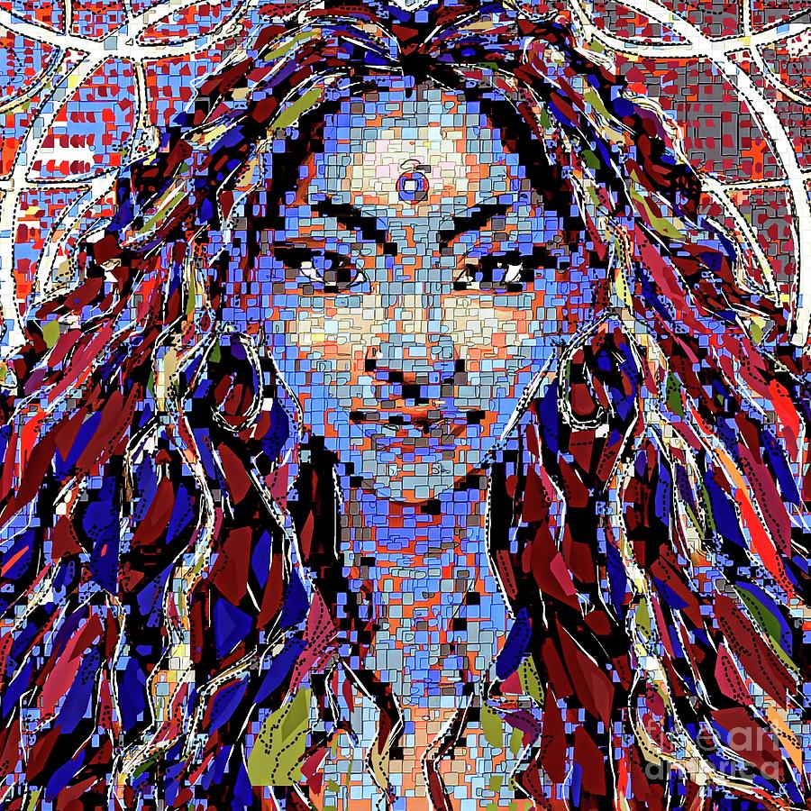 Abstract Mosaic Portrait - 1 Digital Art by Philip Preston