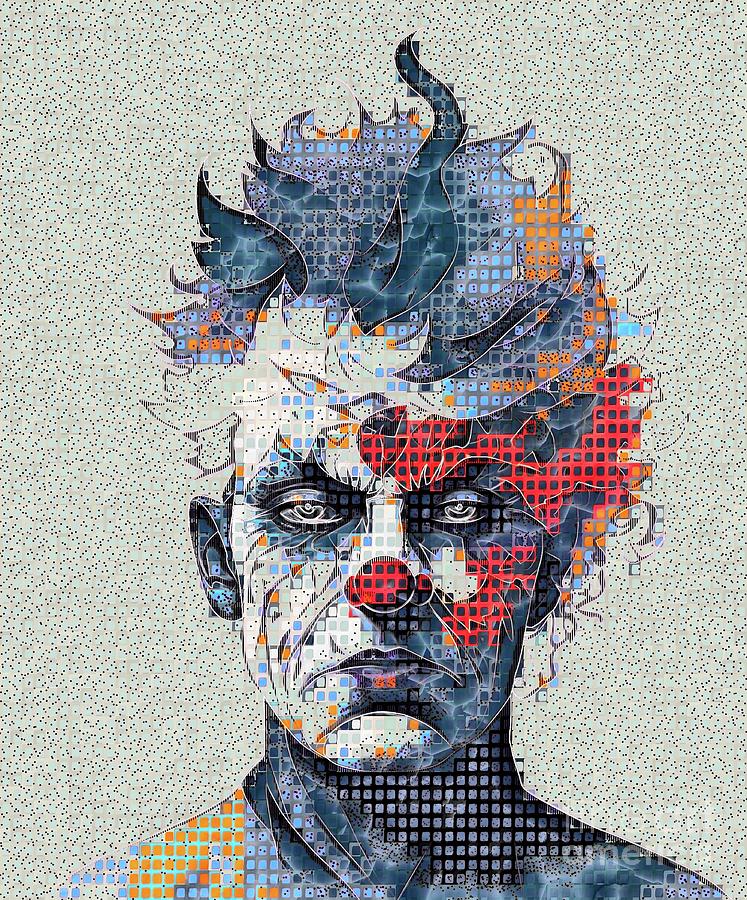 Abstract Mosaic Portrait - 10 Digital Art by Philip Preston