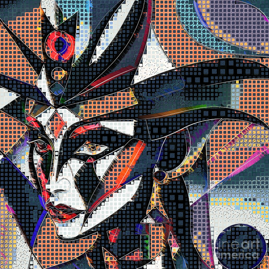 Abstract Mosaic Portrait - 13 Digital Art by Philip Preston