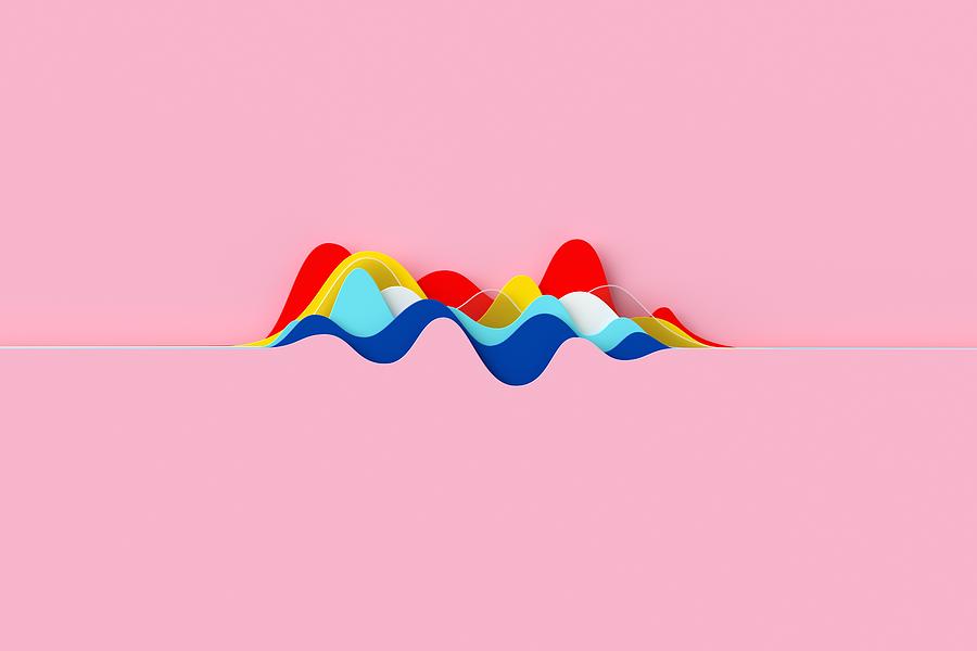 Abstract multicolored curve chart Photograph by Andriy Onufriyenko
