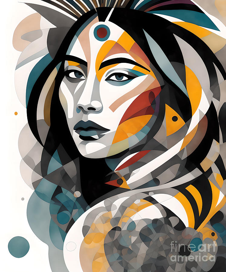 Abstract Native American - 4 Digital Art by Philip Preston