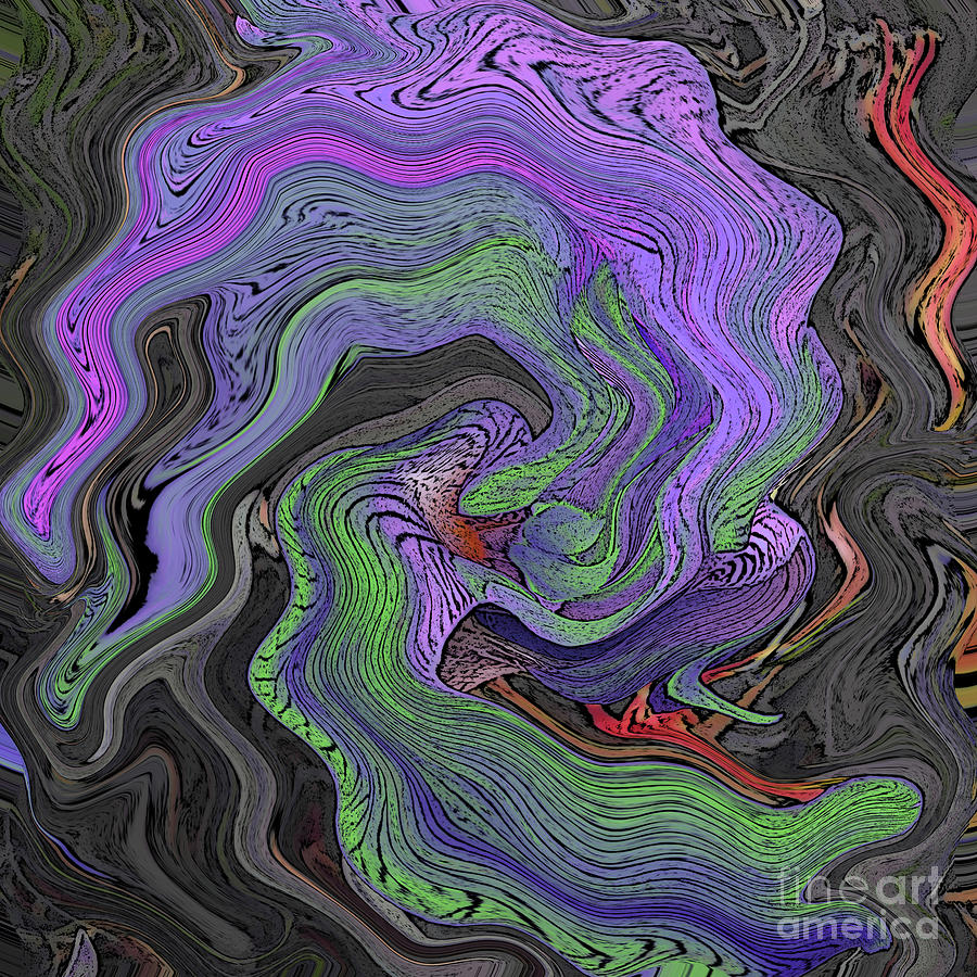 Abstract Neon Iris Digital Art